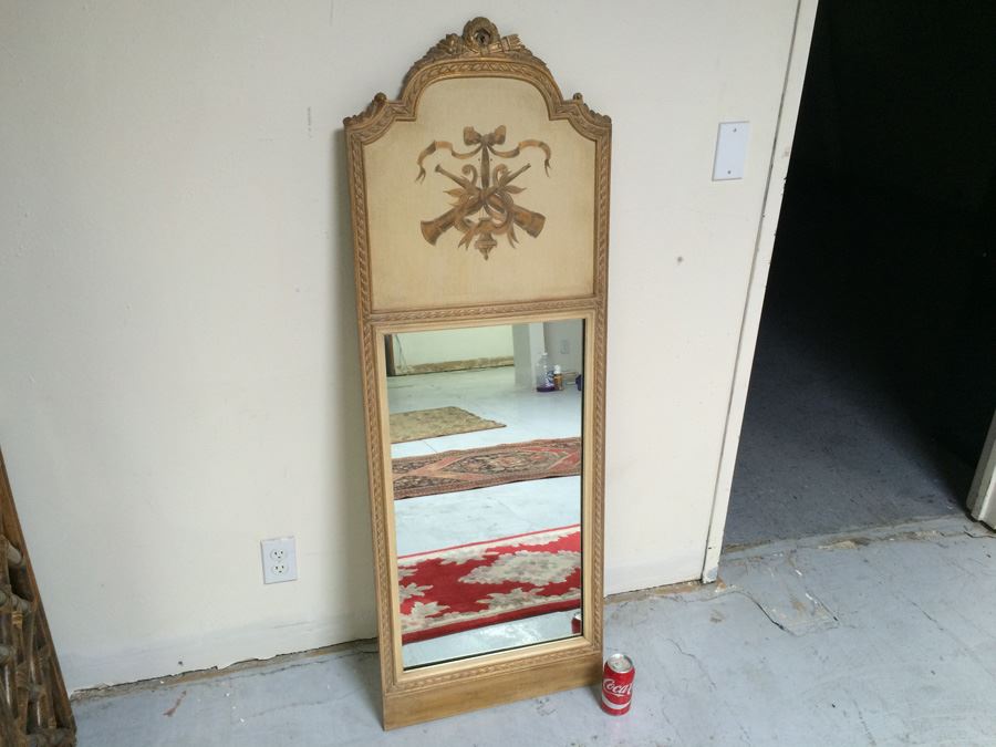 Vintage Hand Painted Wooden Mirror [Photo 1]