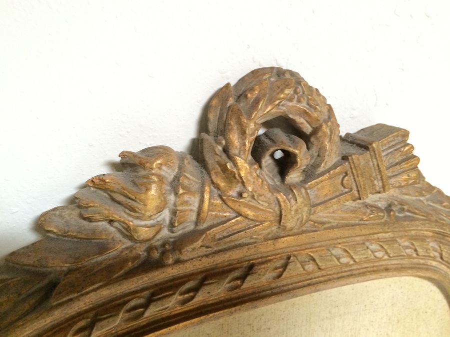 Vintage Hand Painted Wooden Mirror [Photo 5]