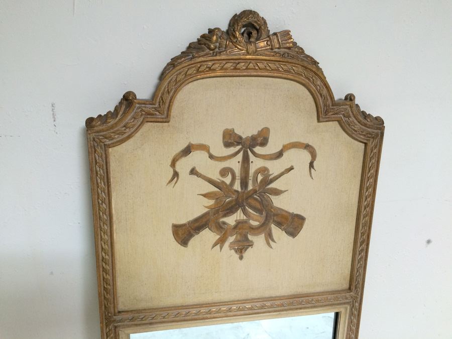 Vintage Hand Painted Wooden Mirror [Photo 2]