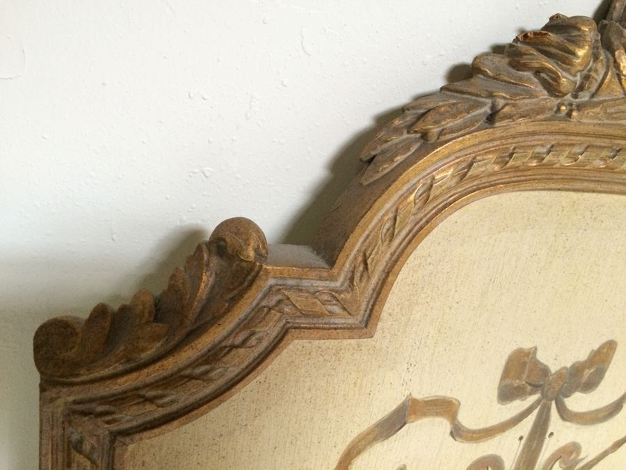 Vintage Hand Painted Wooden Mirror [Photo 6]