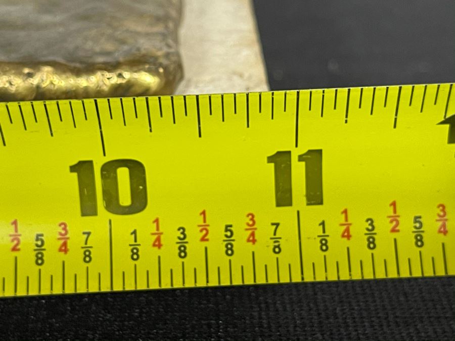 Brass Sculpture Of 3 People Riding Horses On Marble Base 11W X 3.5D X 5H [Photo 19]