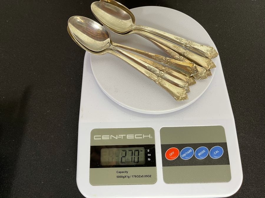 Sterling Silver Flatware Set By State House Stately Pattern - See Details For Breakdown - Total Sterling Silver Weight Not Including Sterling Handled Knives 1,737g [Photo 16]