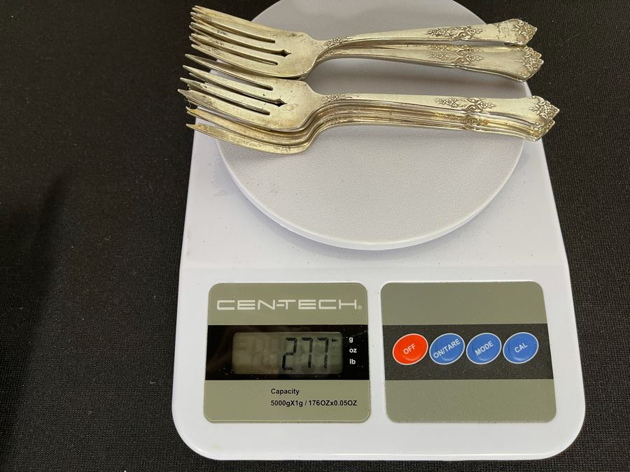 Sterling Silver Flatware Set By State House Stately Pattern - See Details For Breakdown - Total Sterling Silver Weight Not Including Sterling Handled Knives 1,737g [Photo 15]