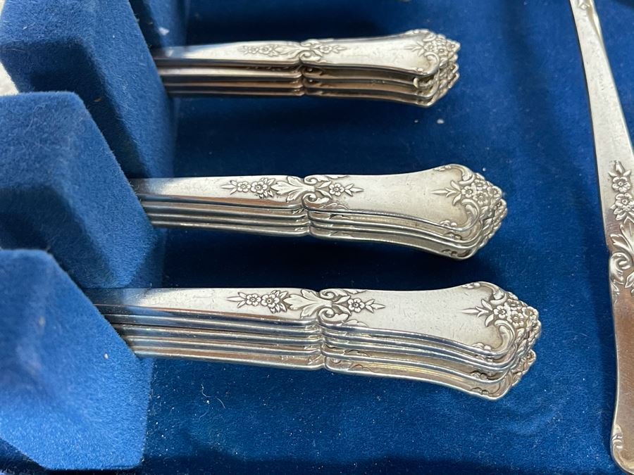 Sterling Silver Flatware Set By State House Stately Pattern - See Details For Breakdown - Total Sterling Silver Weight Not Including Sterling Handled Knives 1,737g [Photo 6]