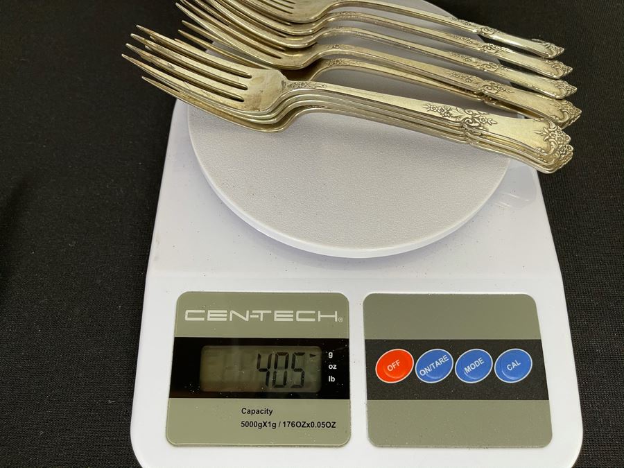 Sterling Silver Flatware Set By State House Stately Pattern - See Details For Breakdown - Total Sterling Silver Weight Not Including Sterling Handled Knives 1,737g [Photo 14]