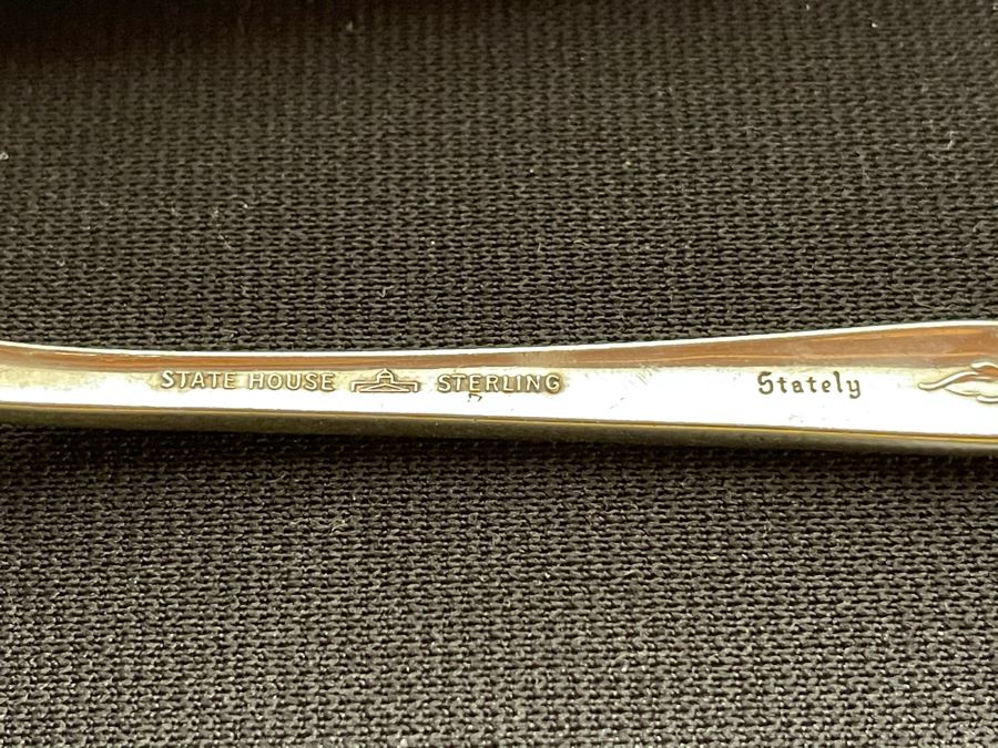 Sterling Silver Flatware Set By State House Stately Pattern - See Details For Breakdown - Total Sterling Silver Weight Not Including Sterling Handled Knives 1,737g [Photo 11]