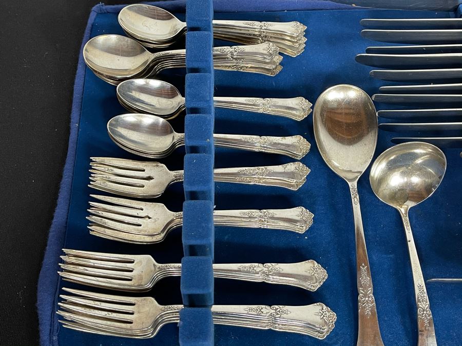Sterling Silver Flatware Set By State House Stately Pattern - See Details For Breakdown - Total Sterling Silver Weight Not Including Sterling Handled Knives 1,737g [Photo 9]