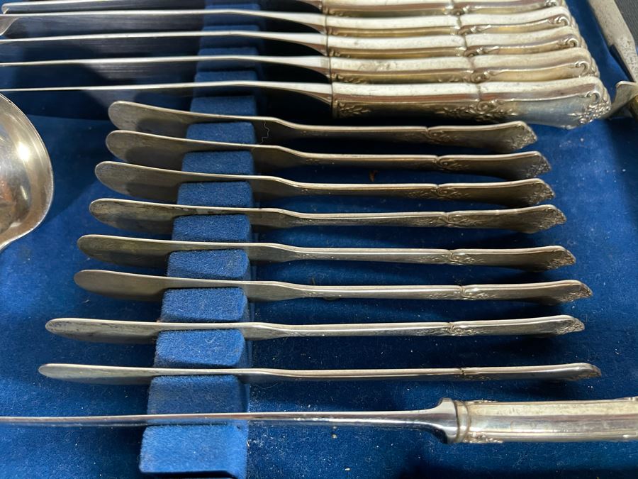 Sterling Silver Flatware Set By State House Stately Pattern - See Details For Breakdown - Total Sterling Silver Weight Not Including Sterling Handled Knives 1,737g [Photo 13]