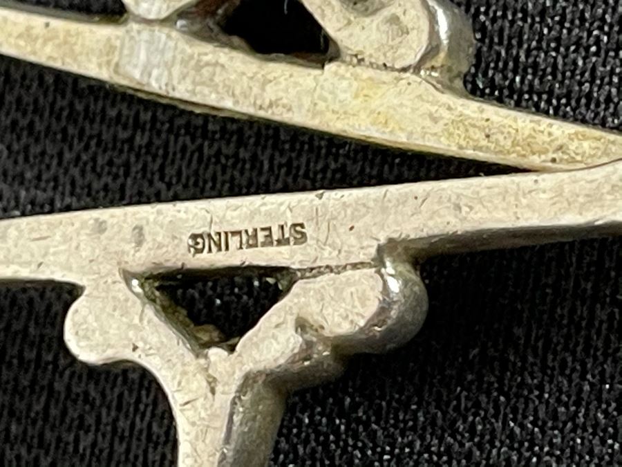 Sterling Silver Flatware And Sterling Silver Scissor Fork Tongs 245g Total Weight Of Sterling [Photo 13]