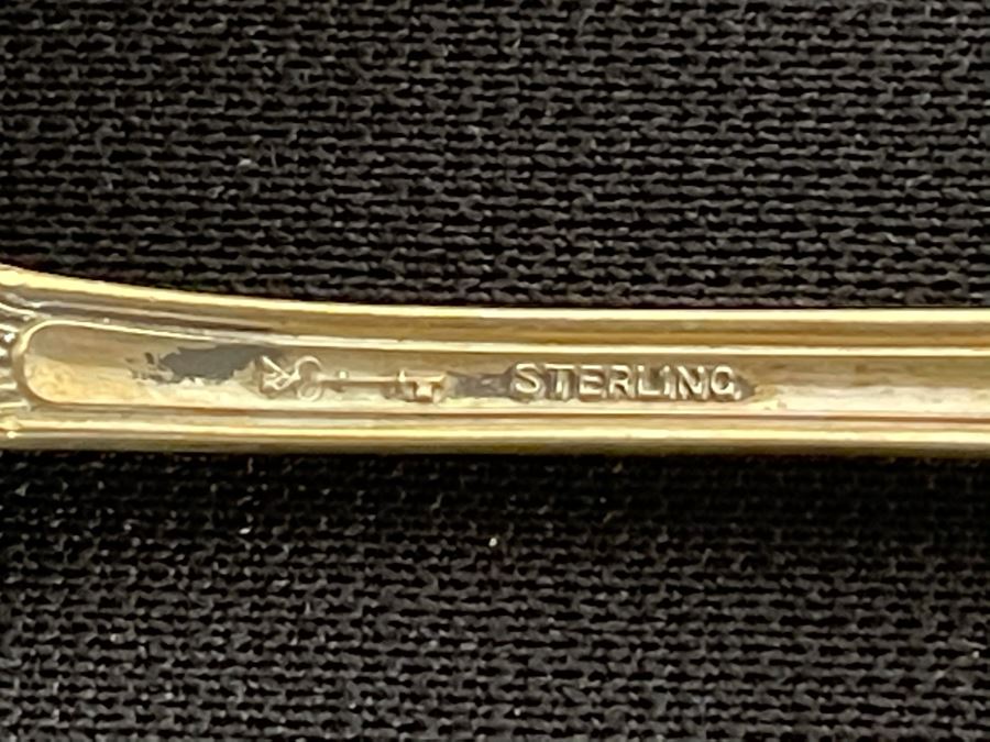 Sterling Silver Flatware And Sterling Silver Scissor Fork Tongs 245g Total Weight Of Sterling [Photo 11]