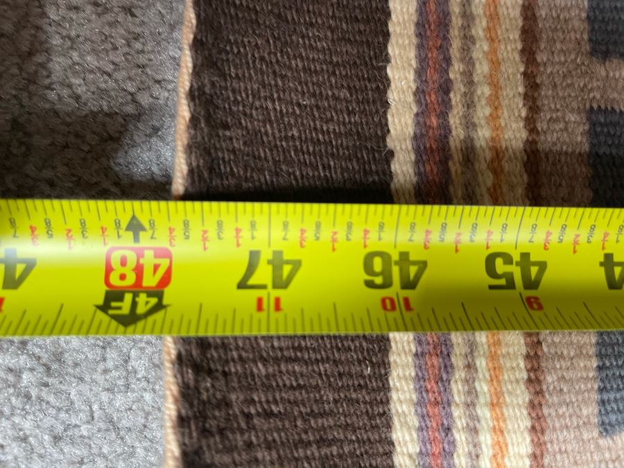 Vintage 1950s Navajo Wide Ruins Native American Vegetable Dye Rug 48 X 34 [Photo 13]