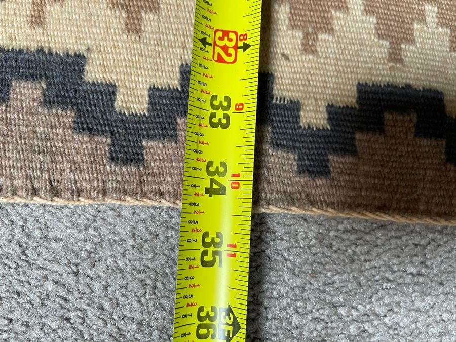 Vintage 1950s Navajo Wide Ruins Native American Vegetable Dye Rug 48 X 34 [Photo 14]