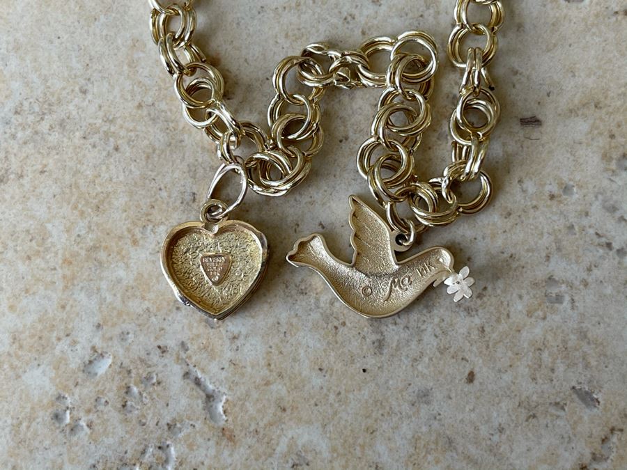 14K Gold Charm Bracelet By Beverly Hills Gold 7L 4.4g [Photo 9]