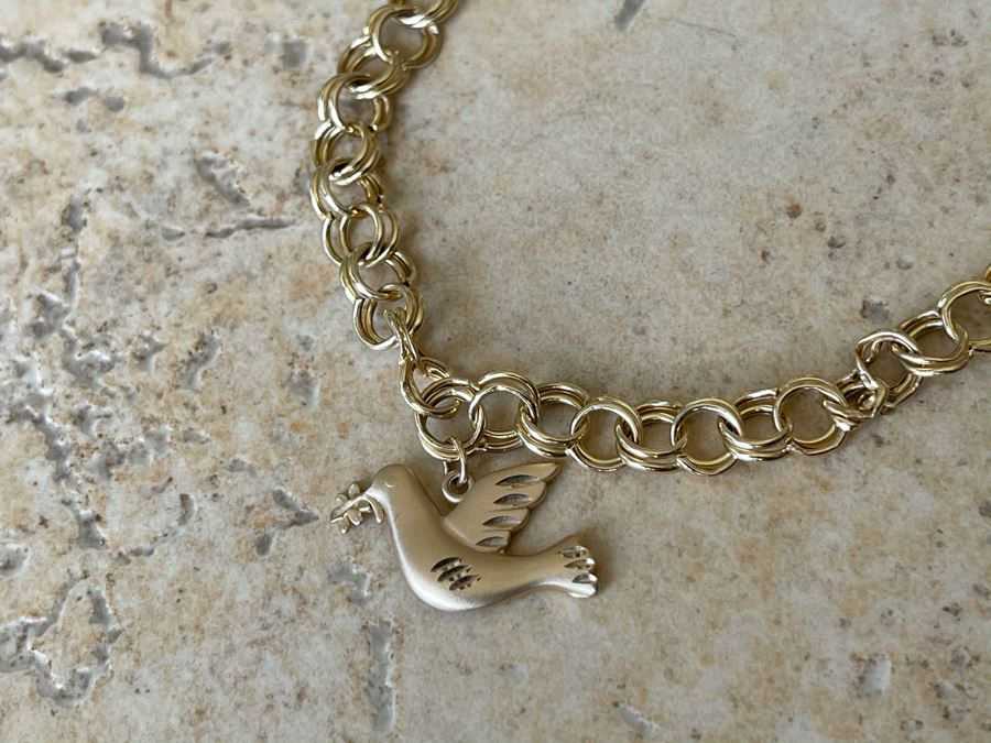 14K Gold Charm Bracelet By Beverly Hills Gold 7L 4.4g [Photo 6]
