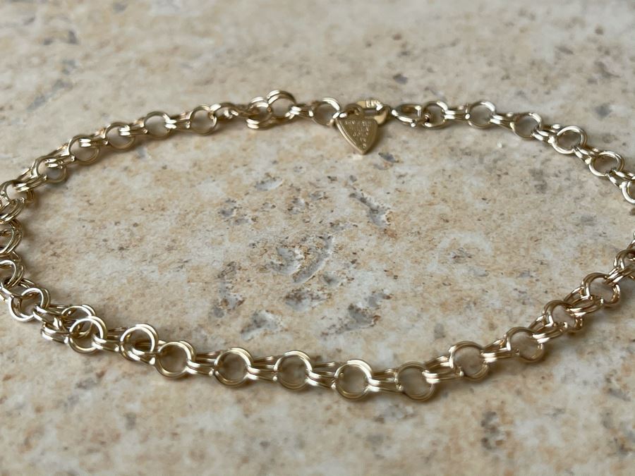 14K Gold Chain Bracelet By Beverly Hills Gold 7L 1.5g [Photo 6]