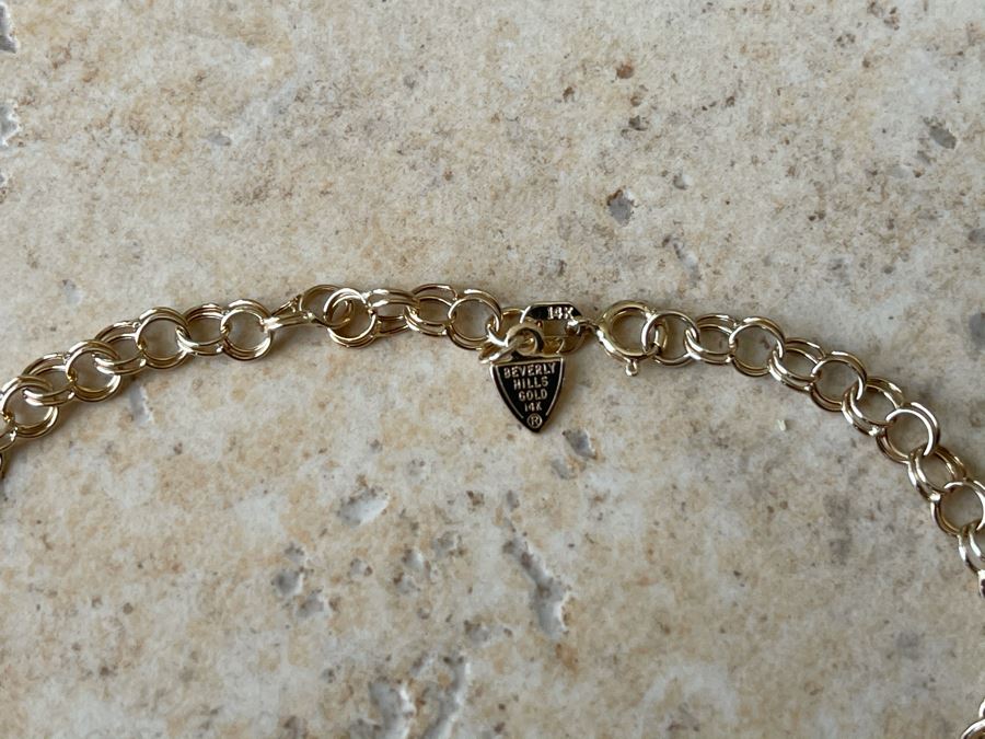 14K Gold Chain Bracelet By Beverly Hills Gold 7L 1.5g [Photo 5]