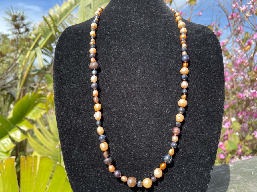 Colored Pearl Necklace 36L [Photo 3]