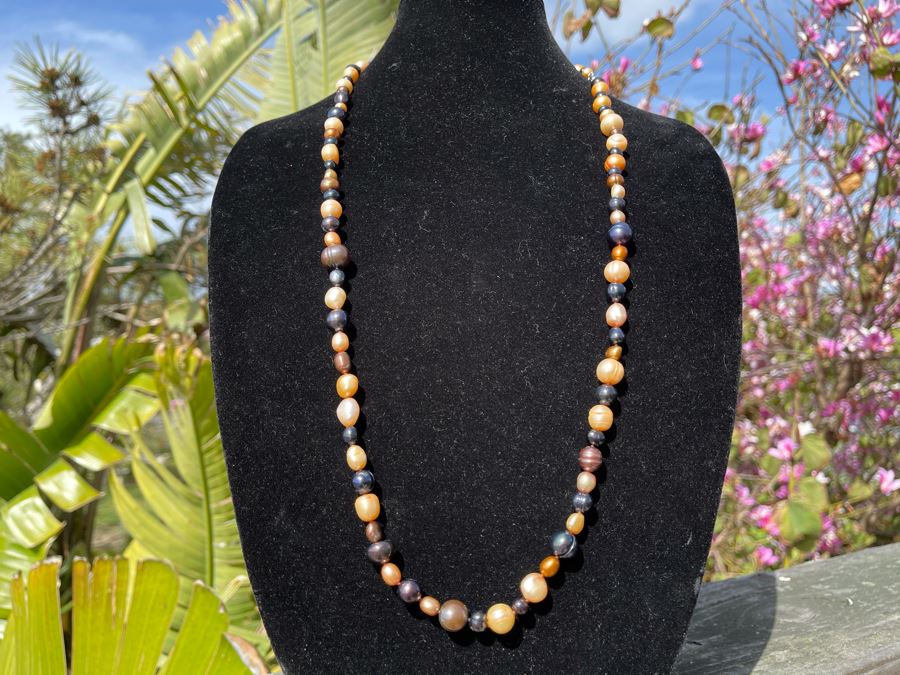 Colored Pearl Necklace 36L [Photo 2]