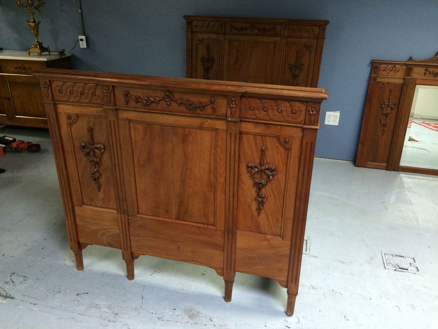 Twin Headboard and Footboard with Rails [Photo 1]