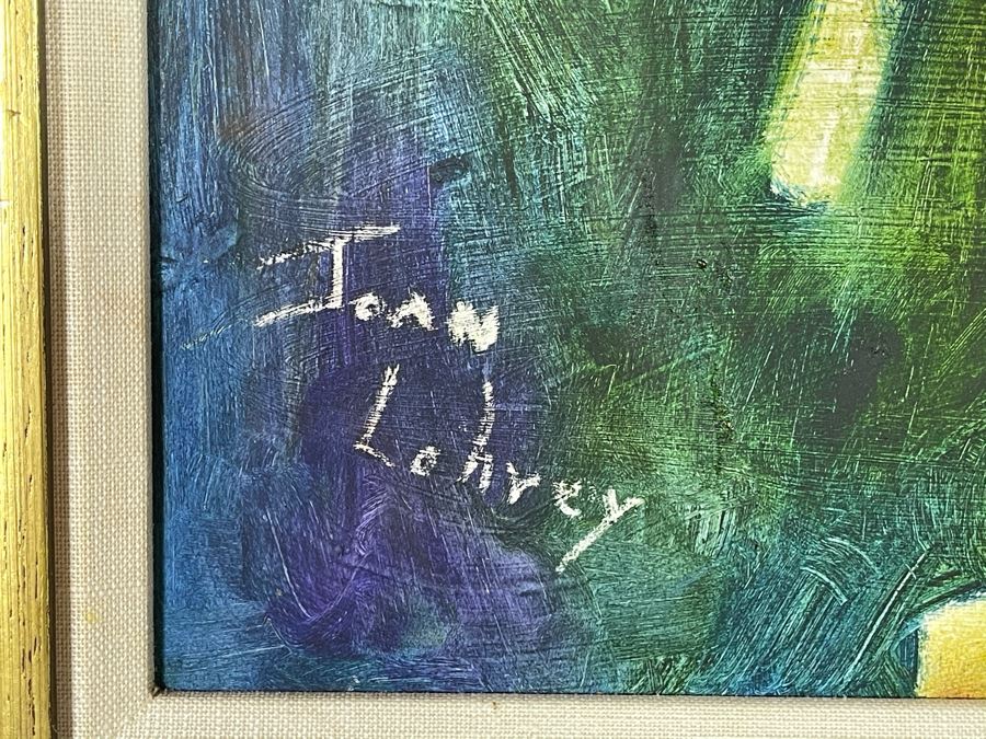 Original Joan Lohrey Butterfly Framed Oil Painting 30 X 20 [Photo 9]