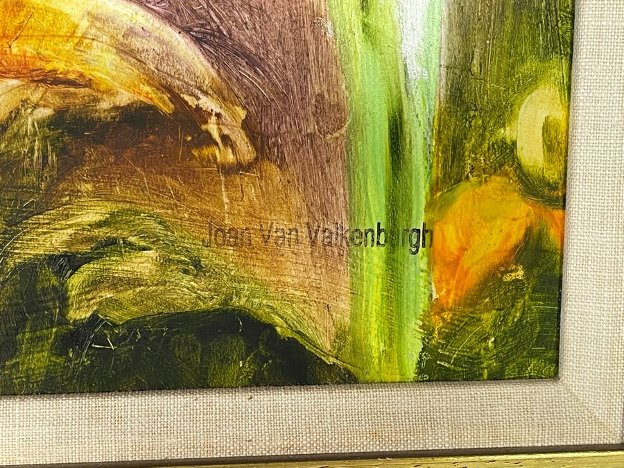 Original Joan Lohrey Butterfly Framed Oil Painting 30 X 20 [Photo 8]