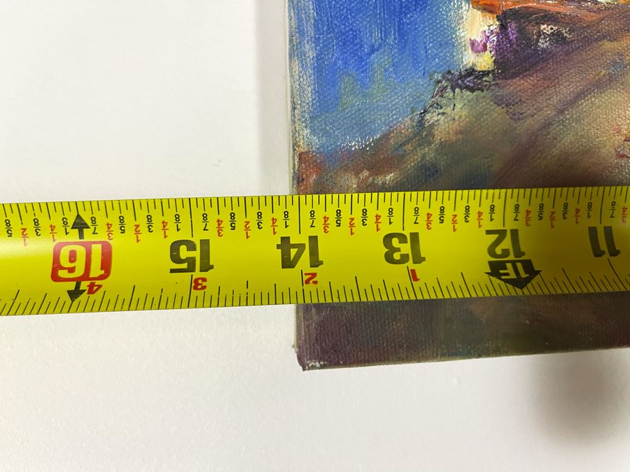 Original Joan Lohrey Abstract Expressionist Landscape Oil Painting On Canvas 14 X 11 [Photo 9]