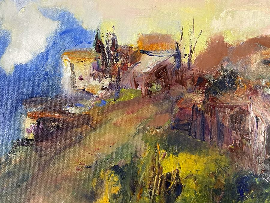 Original Joan Lohrey Abstract Expressionist Landscape Oil Painting On Canvas 14 X 11 [Photo 6]