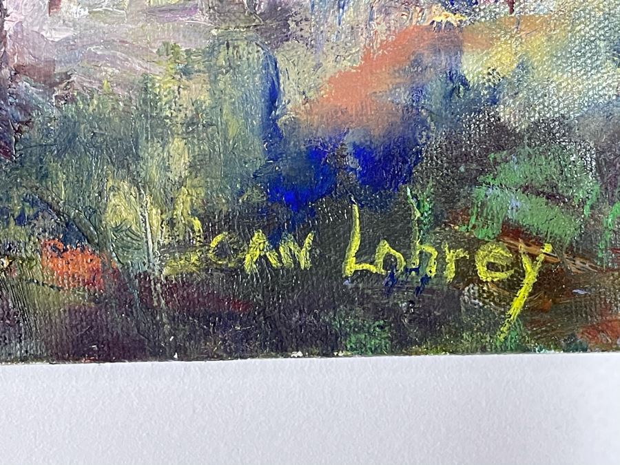 Original Joan Lohrey Abstract Expressionist Landscape Oil Painting On Canvas 14 X 11 [Photo 8]