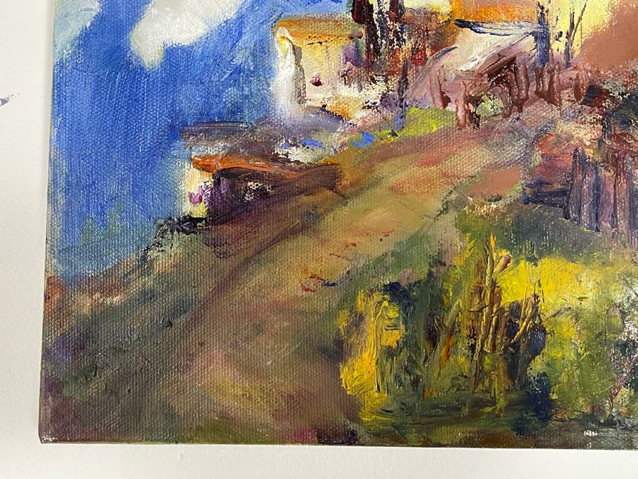 Original Joan Lohrey Abstract Expressionist Landscape Oil Painting On Canvas 14 X 11 [Photo 7]