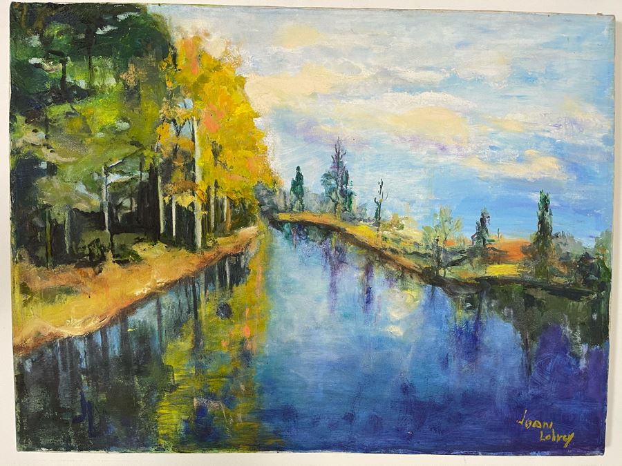 Original Joan Lohrey Oil Landscape Painting On Canvas 24 X 18 Retailed For $250 [Photo 2]