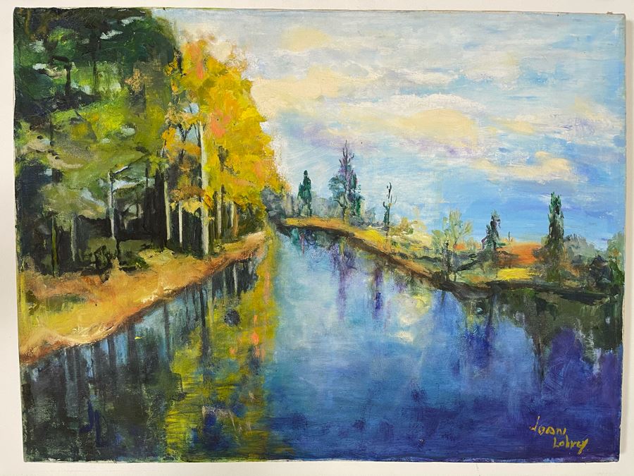 Original Joan Lohrey Oil Landscape Painting On Canvas 24 X 18 Retailed For $250 [Photo 1]