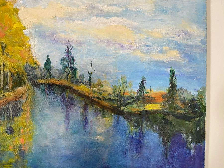 Original Joan Lohrey Oil Landscape Painting On Canvas 24 X 18 Retailed For $250 [Photo 5]