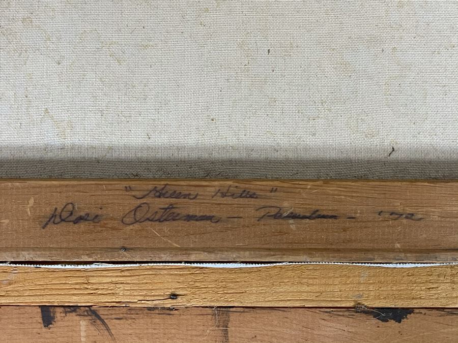 Original Dori Osterman (Pasadena) Framed Painting Titled 'Green Hills' 1972 16 X 12 [Photo 12]