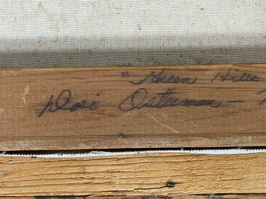 Original Dori Osterman (Pasadena) Framed Painting Titled 'Green Hills' 1972 16 X 12 [Photo 14]