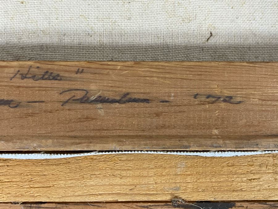 Original Dori Osterman (Pasadena) Framed Painting Titled 'Green Hills' 1972 16 X 12 [Photo 15]