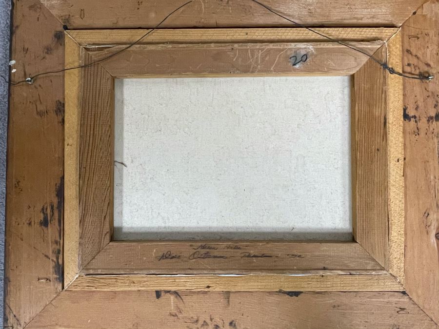 Original Dori Osterman (Pasadena) Framed Painting Titled 'Green Hills' 1972 16 X 12 [Photo 11]