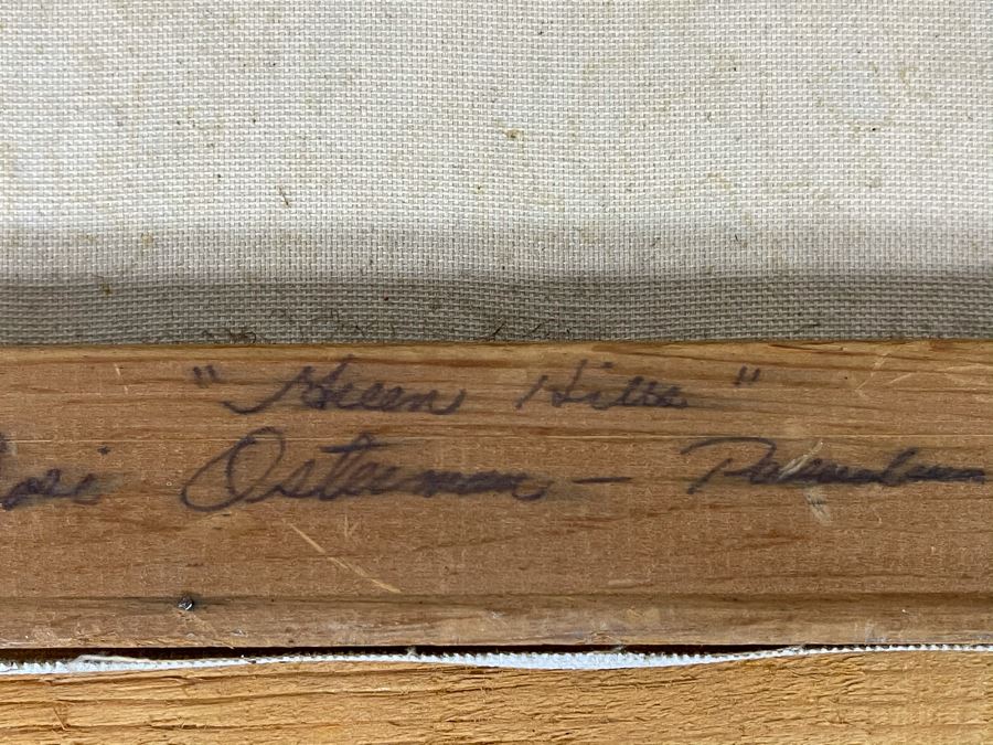 Original Dori Osterman (Pasadena) Framed Painting Titled 'Green Hills' 1972 16 X 12 [Photo 13]