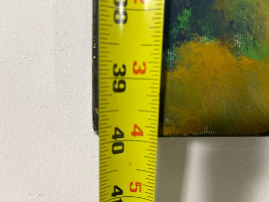 Original Joan Lohrey Oil Painting On Canvas Glowing Sky Over Flower Fields Signed JVV (Maiden Name) 30 X 40 [Photo 9]