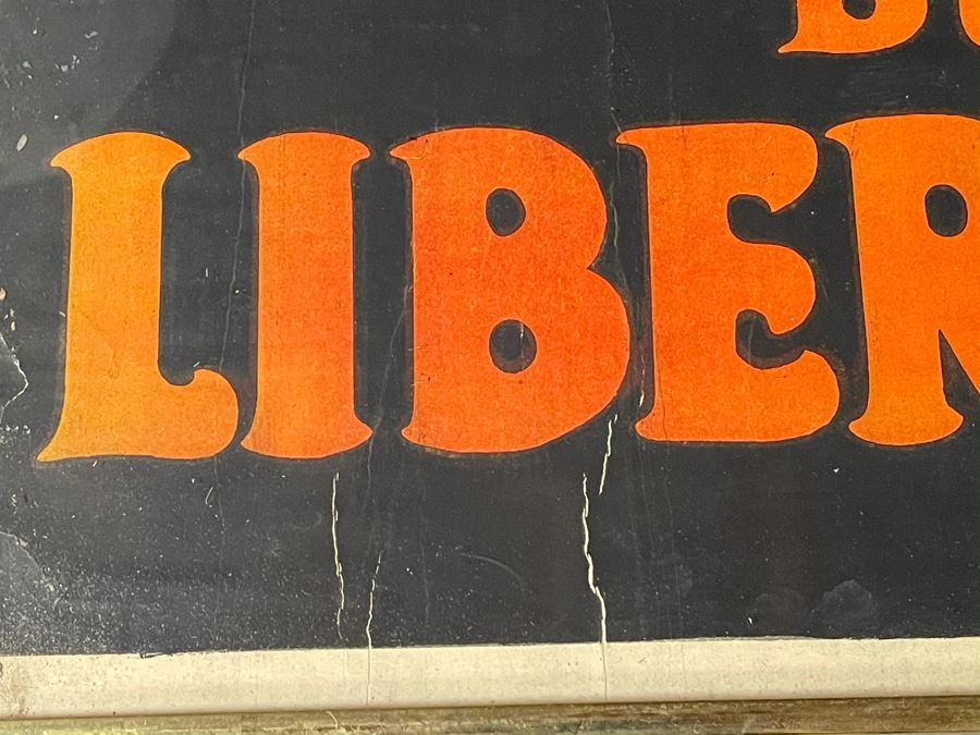 Antique 1918 Original World War I Framed Poster: 'Must Children Die And Mothers Plead In Vain?' Buy More Liberty Bonds The Sackett & Wilhelms Corp NY 1-B 30 X 40 [Photo 11]