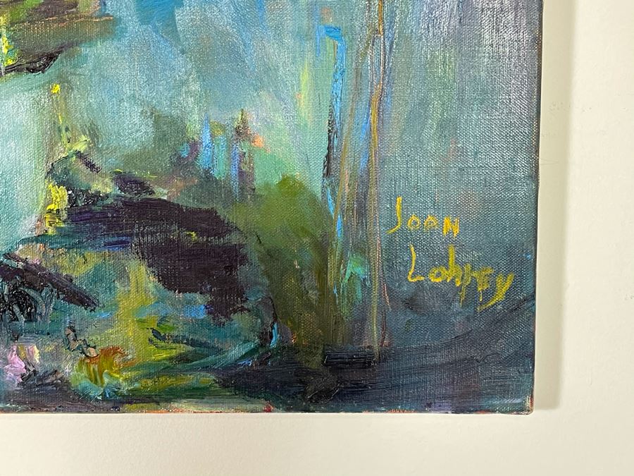 Original Joan Lohrey Abstract Expressionist Landscape Oil Painting On Canvas 18 X 24 [Photo 6]