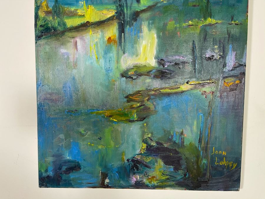 Original Joan Lohrey Abstract Expressionist Landscape Oil Painting On Canvas 18 X 24 [Photo 5]