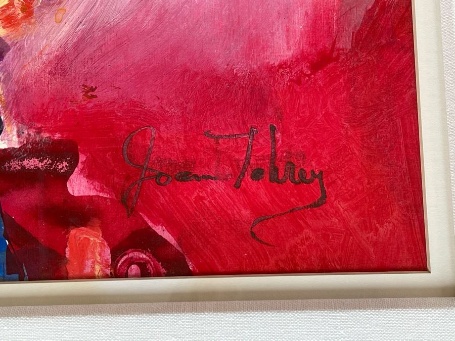 LARGE Original Joan Lohrey Framed Modernist Abstract Mixed Media Painting Titled 'Night Music' From Memphis TN Retailed For $4,000 (Painting Is Larger Than It Looks In Photos) 34 X 46 [Photo 12]