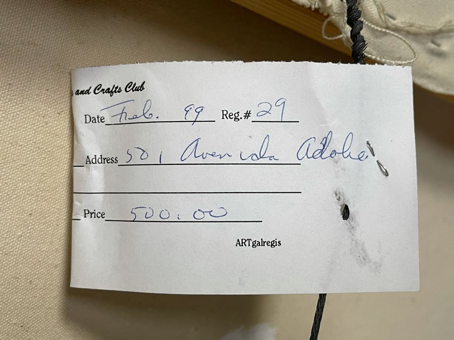 Original Joan Lohrey Framed Oil Painting Titled 'Lemon Tree' Featured At The San Clemente Arts And Crafts Club Retailed For $500 30 X 30 [Photo 12]