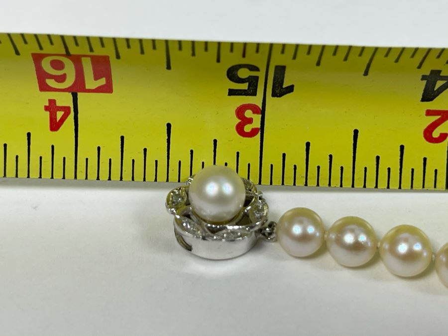 Pearl Necklace With 14K Gold Clasp 15L [Photo 10]