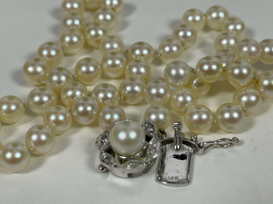 Pearl Necklace With 14K Gold Clasp 15L [Photo 8]
