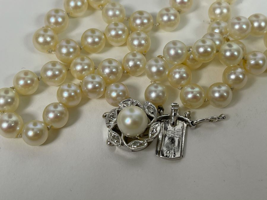Pearl Necklace With 14K Gold Clasp 15L [Photo 9]