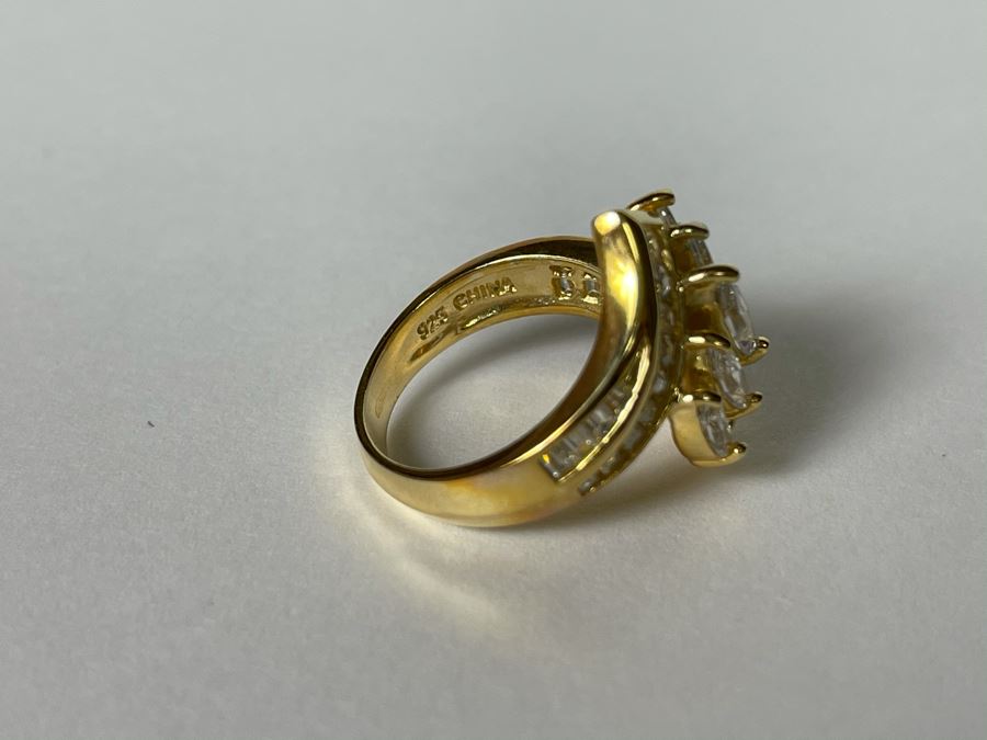 Sterling Silver CZ Ring Size 7.25 6.7g [Photo 6]