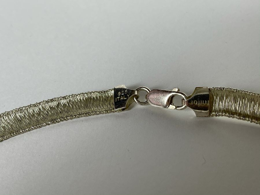 Sterling Silver Italian Milor Necklace 6R 22.1g [Photo 8]