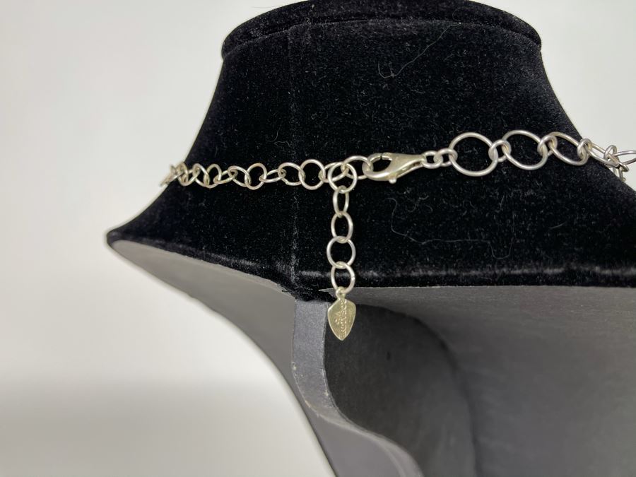 Sterling Silver Leaves Design Necklace By Rosaline 43.9g [Photo 7]