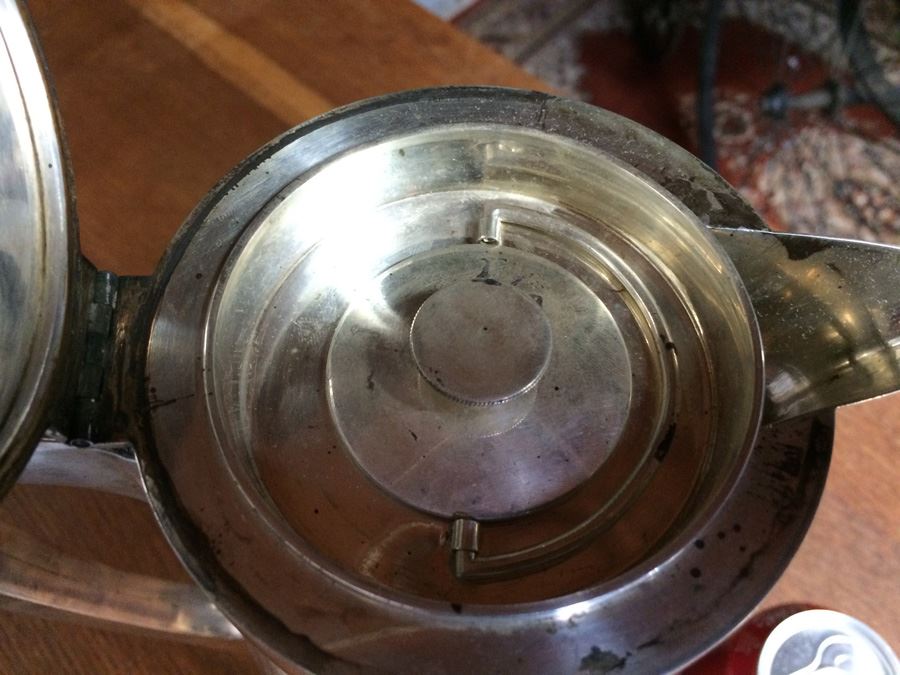 Magnificent H.J. Wilm Berlin Germany 800 Silver Glass Crystal Pitcher with Center Cyclinder [Photo 10]